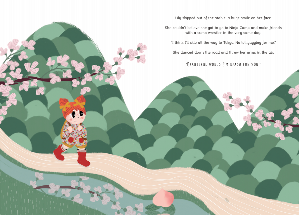 Book - The Adventures of Lily Huckleberry in Japan (with Japan patch)